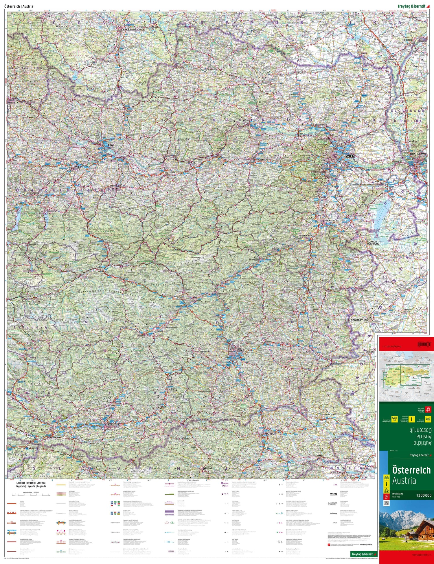 Carte routière - Autriche au 1 /300 000 | Freytag & Berndt carte routière Freytag & Berndt 