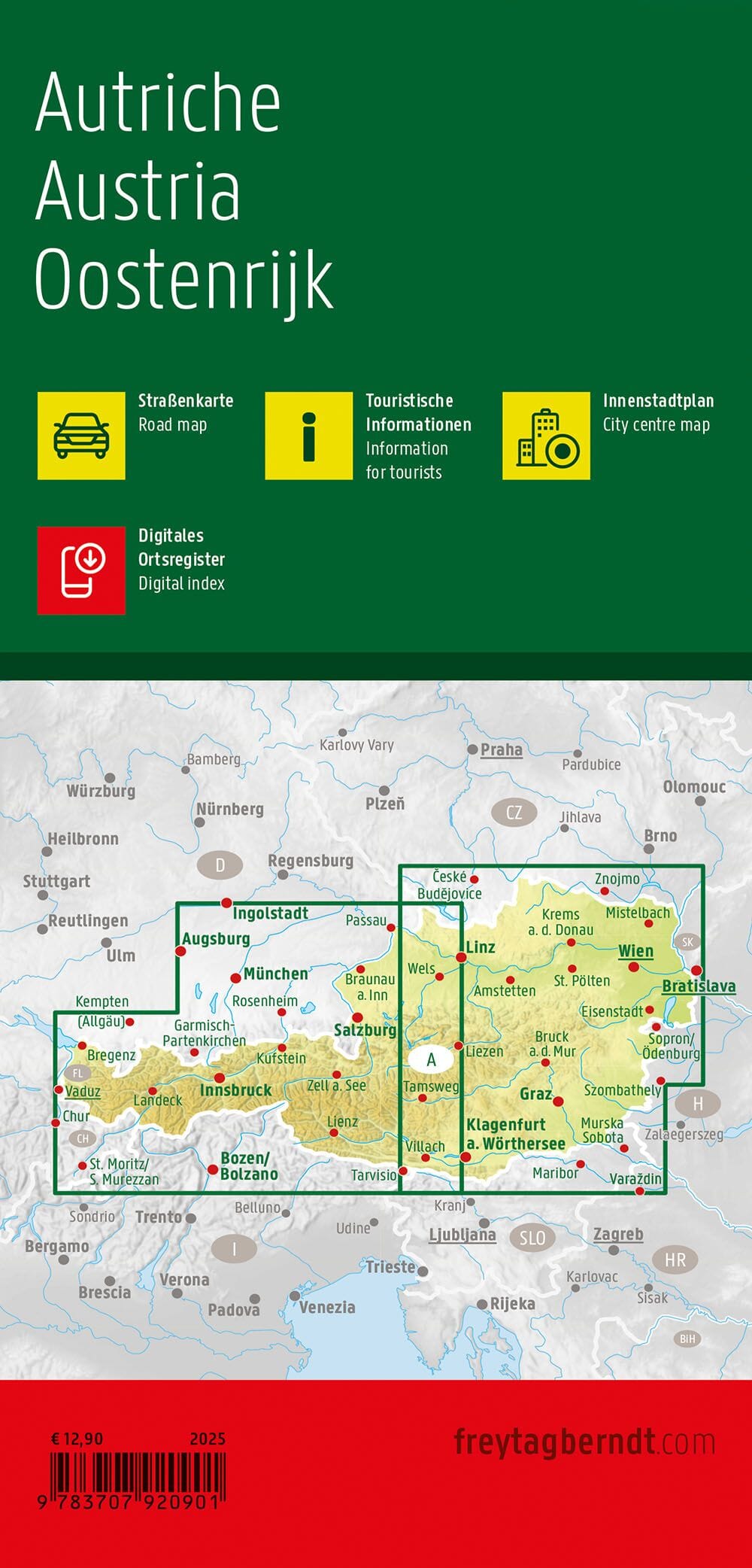 Carte routière - Autriche au 1 /300 000 | Freytag & Berndt carte routière Freytag & Berndt 