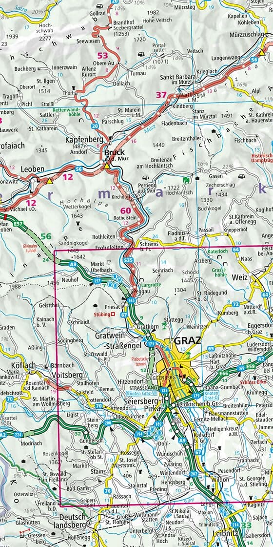 Carte routière - Autriche | Kümmerly & Frey carte routière Kümmerly & Frey