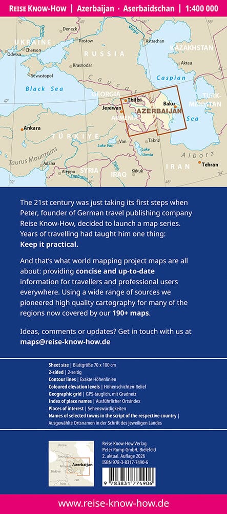 Carte routière - Azerbaijan | Reise Know How carte routière Reise Know-How 