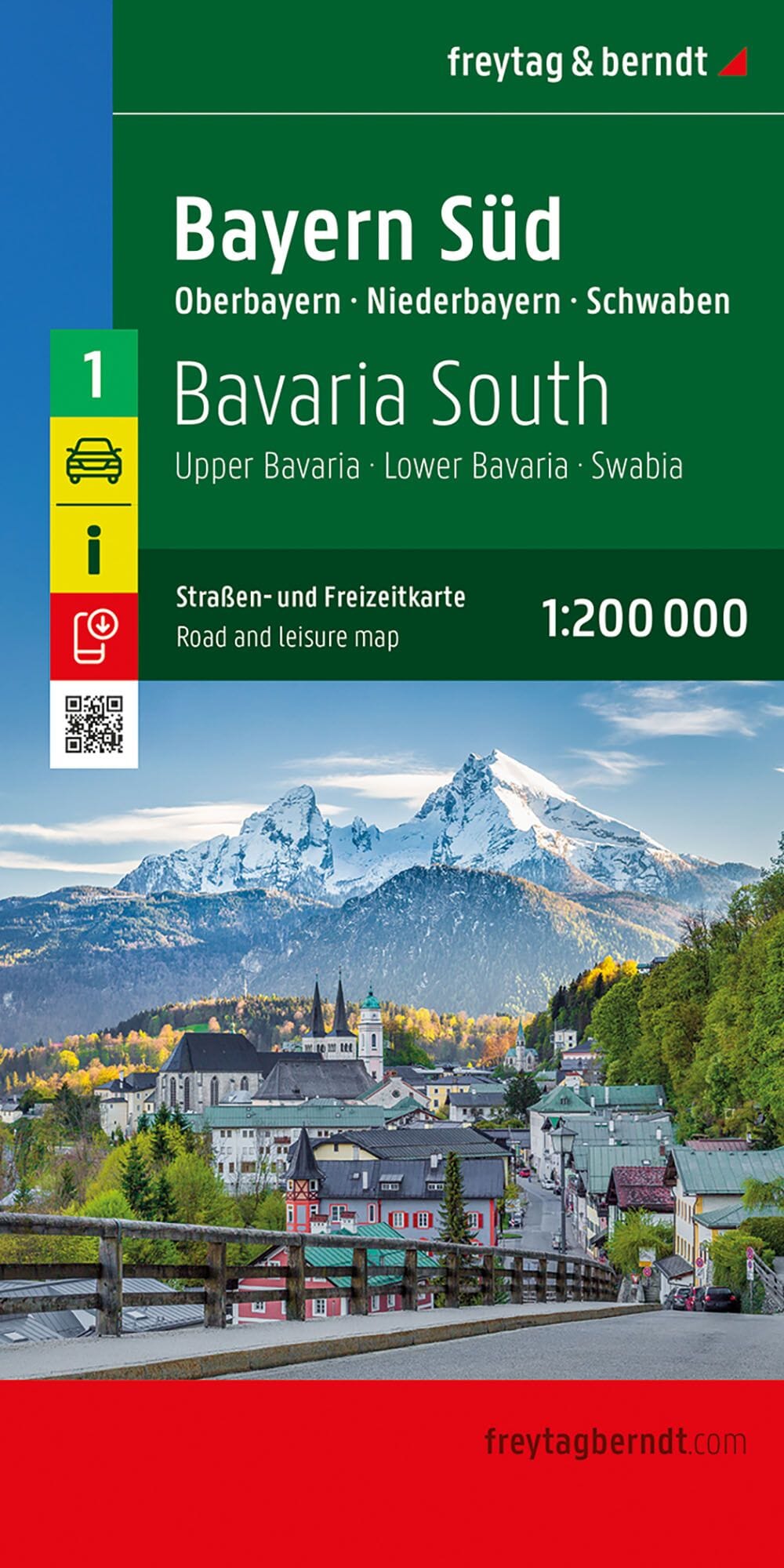 Carte routière - Bavière Sud (Allemagne) | Freytag & Berndt carte routière Freytag & Berndt 