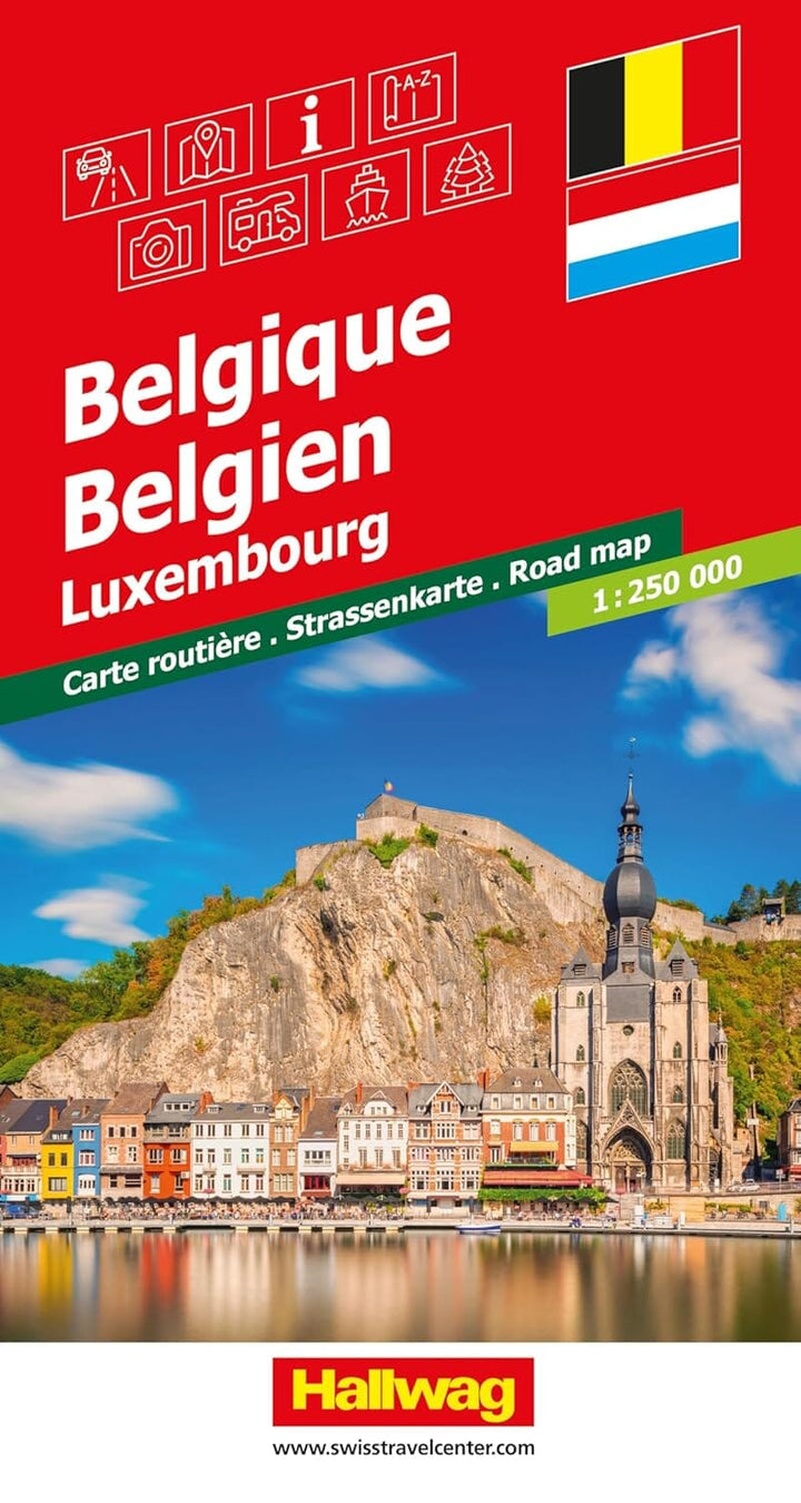 Carte routière - Belgique et Luxembourg | Hallwag carte routière Hallwag Kümmerly-Frey 