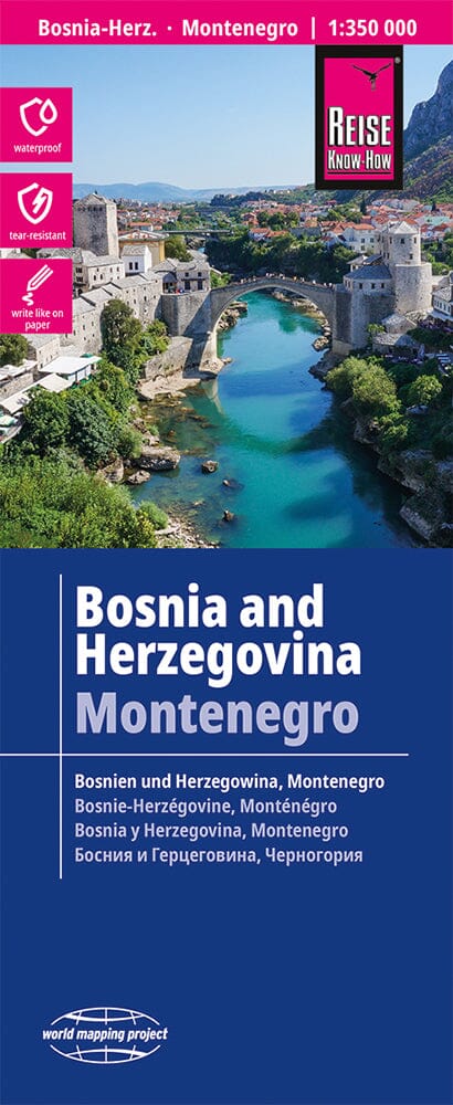 Carte routière - Bosnie-Herzégovine & Monténégro | Reise Know How carte routière Reise Know-How
