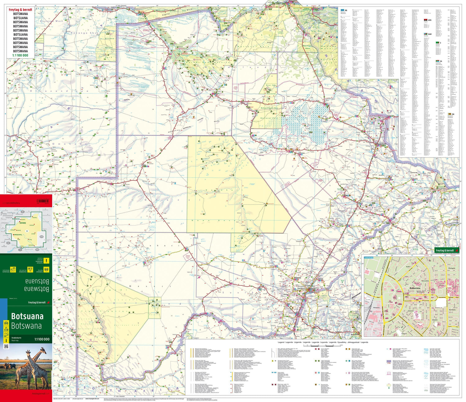 Carte routière - Botswana | Freytag & Berndt carte routière Freytag & Berndt 