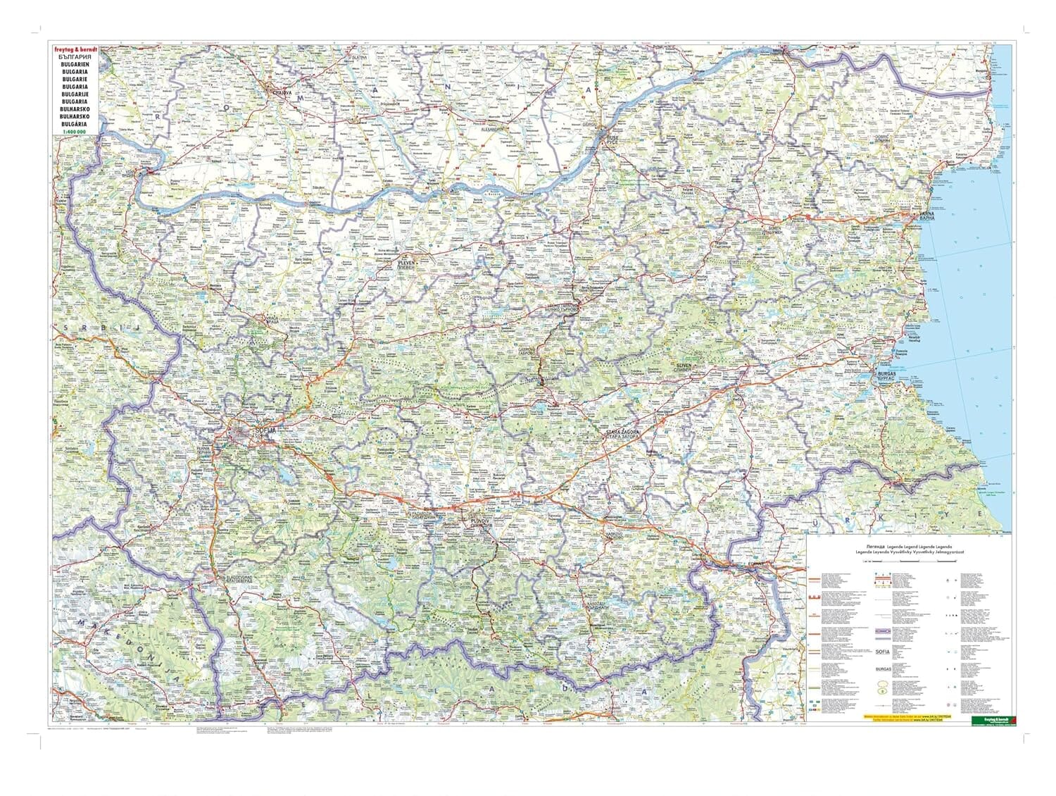 Carte routière - Bulgarie | Freytag & Berndt carte routière Freytag & Berndt 