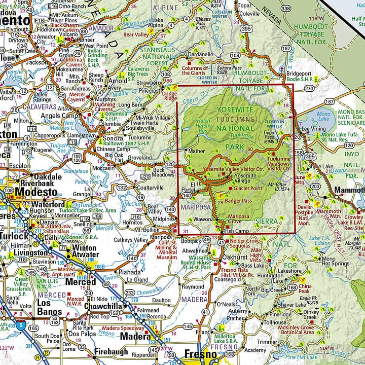 Carte routière - Californie Nord | National Geographic carte routière National Geographic 