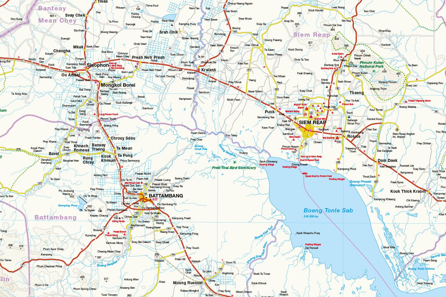 Carte routière - Cambodge | Reise Know How carte routière Reise Know-How