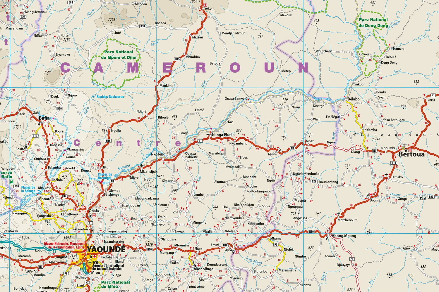 Carte routière - Cameroun, Gabon | Reise Know How carte routière Reise Know-How