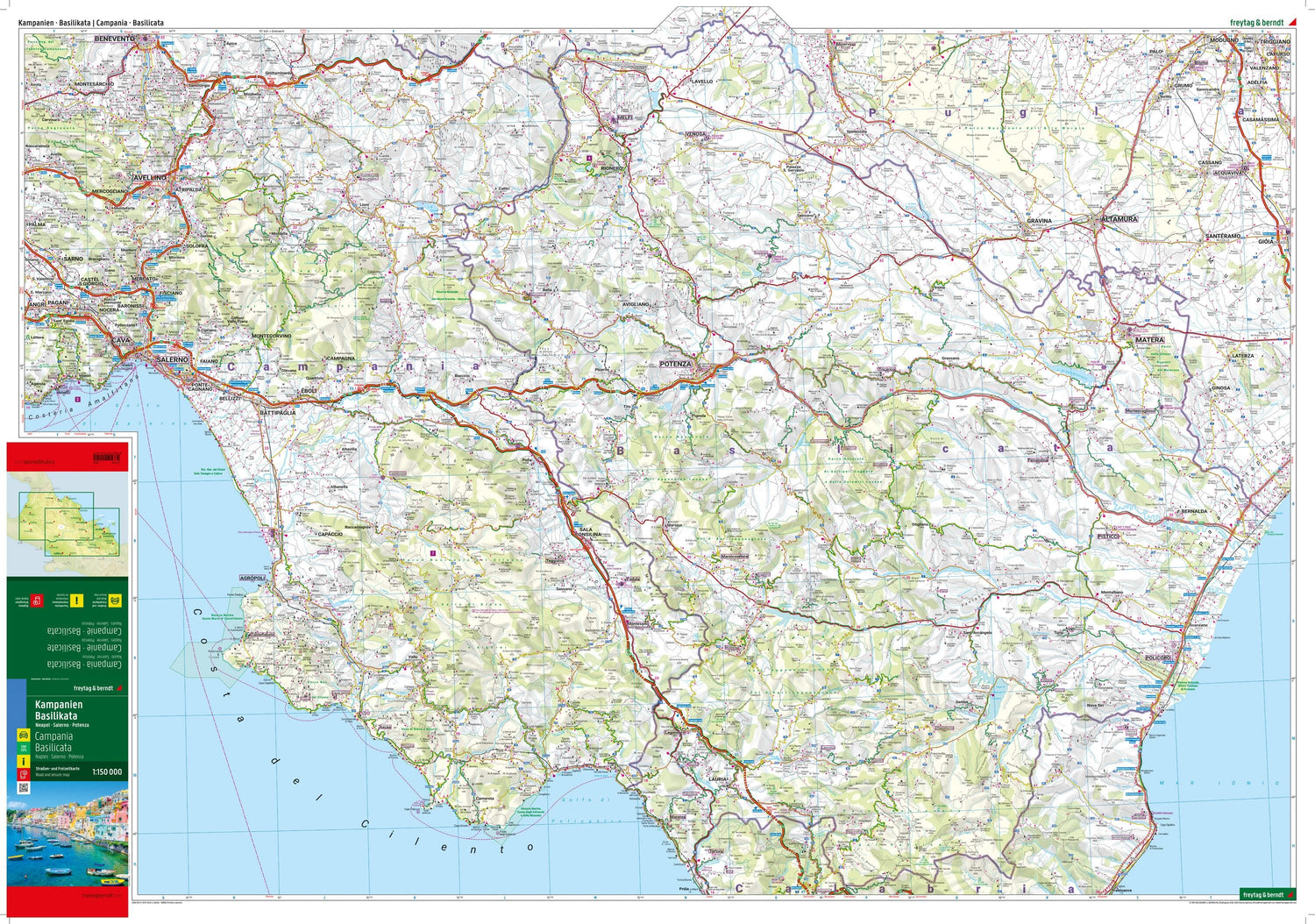 Carte routière - Campanie et Basilicate (Naples, Italie) | Freytag & Berndt carte routière Freytag & Berndt