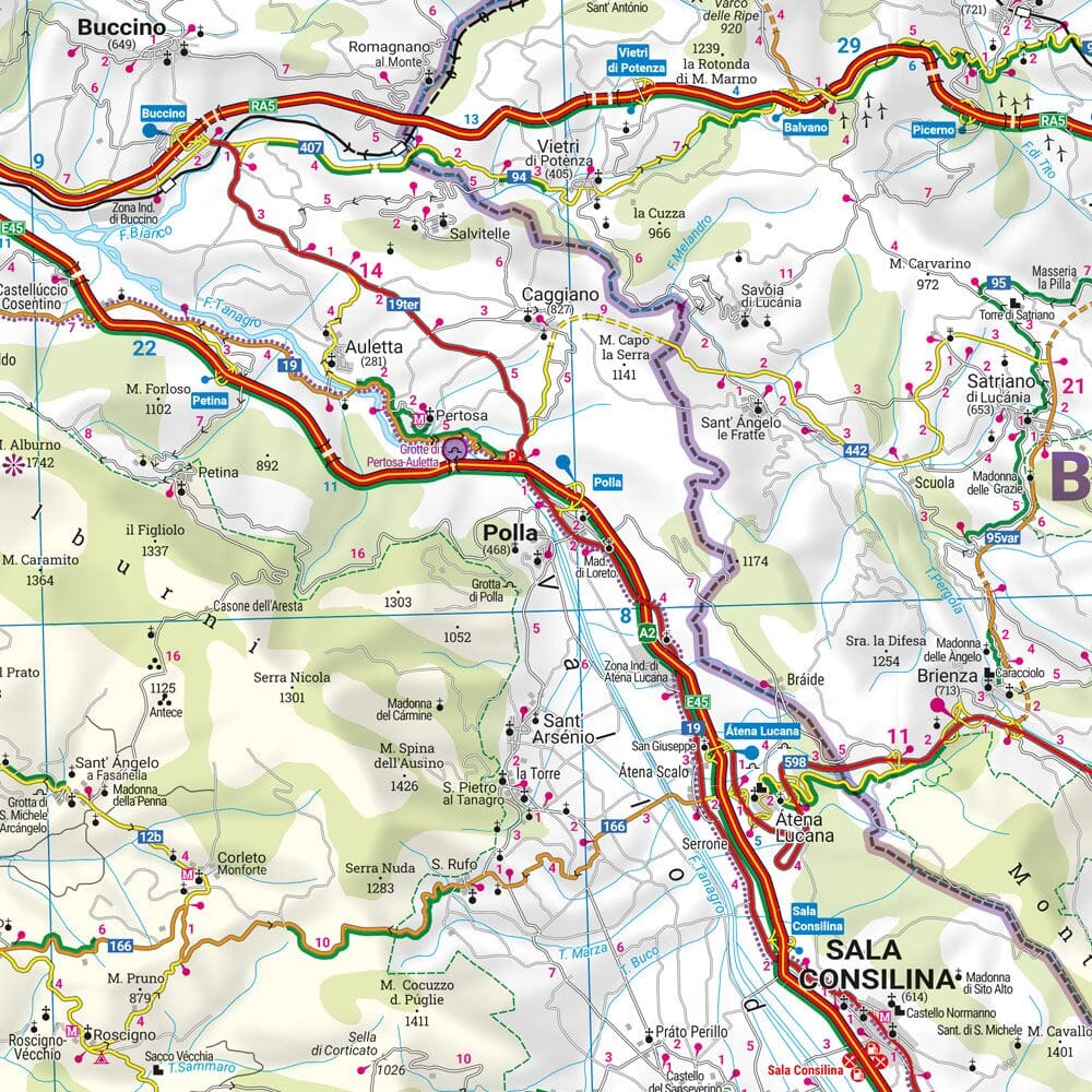 Carte routière - Campanie et Basilicate (Naples, Italie) | Freytag & Berndt carte routière Freytag & Berndt
