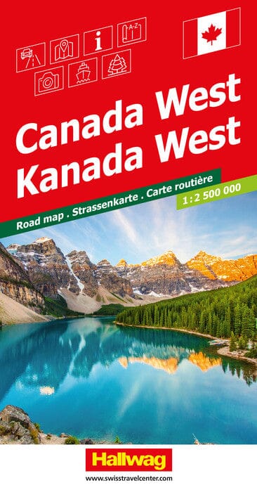 Carte routière - Canada Ouest | Hallwag carte routière Hallwag
