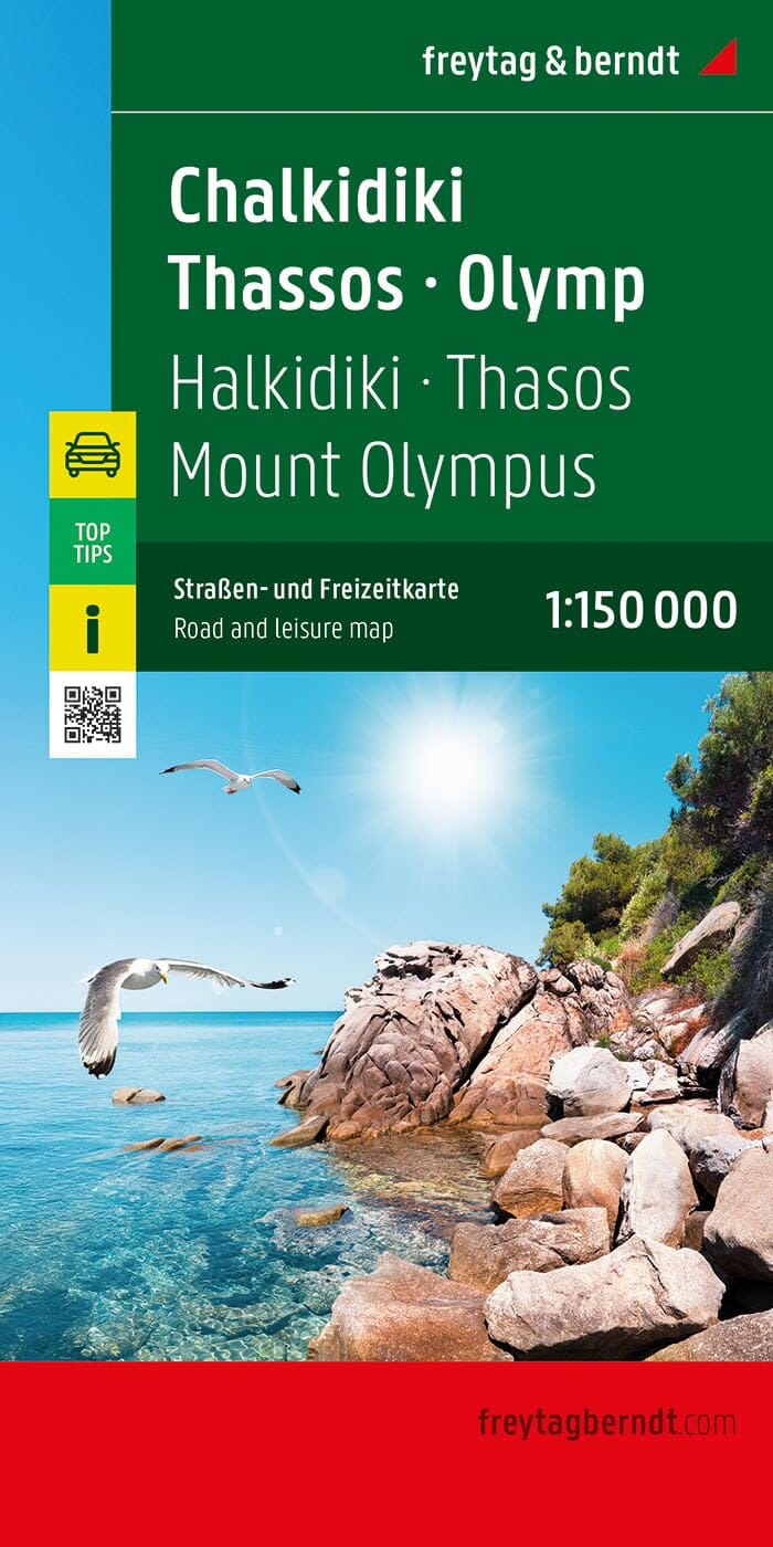 Carte routière - Chalcidique, Thassos & Mont Olympe (Grèce) | Freytag & Berndt carte routière Freytag & Berndt 