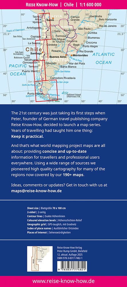 Carte routière - Chili | Reise Know How carte routière Reise Know-How