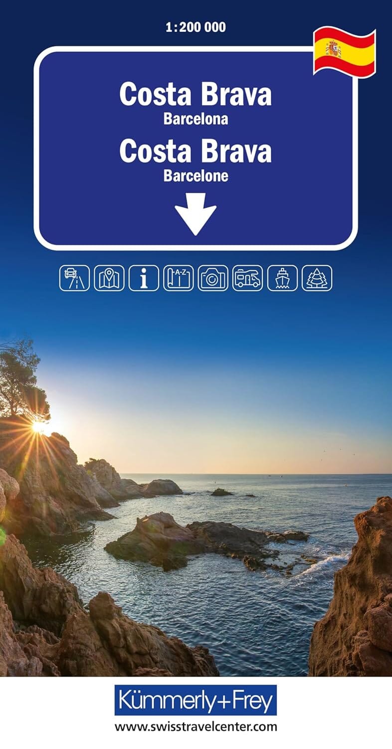 Carte routière - Costa Brava, Barcelone | Kümmerly & Frey carte routière Kümmerly & Frey