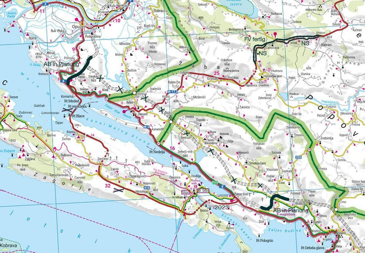 Carte routière - Côte Croate : Istrie-Dalmatie-Kvarner| Freytag & Berndt carte routière Freytag & Berndt 