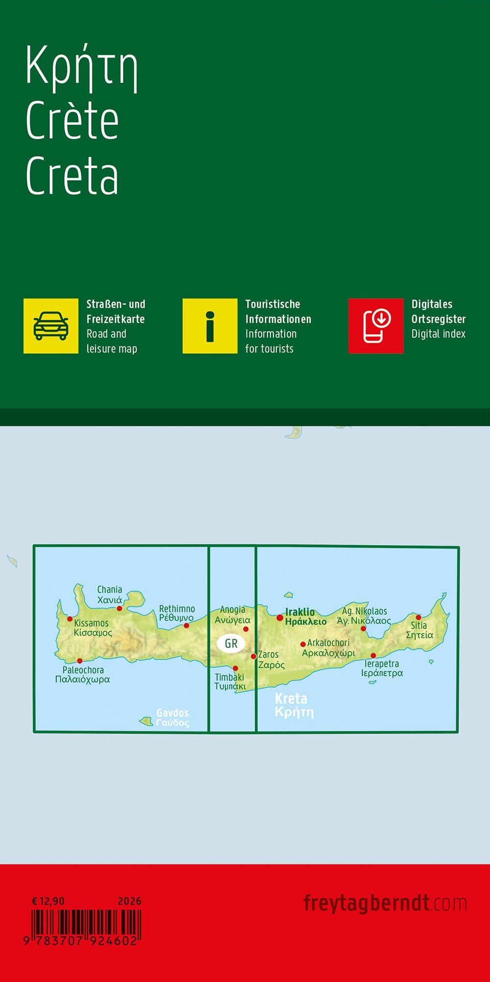 Carte routière - Crète | Freytag & Berndt carte routière Freytag & Berndt