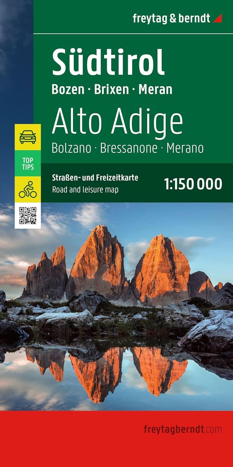 Carte routière & cycliste - Tyrol du Sud (Région de Bolzano, Brixen, Merano) | Freytag & Berndt carte routière Freytag & Berndt 