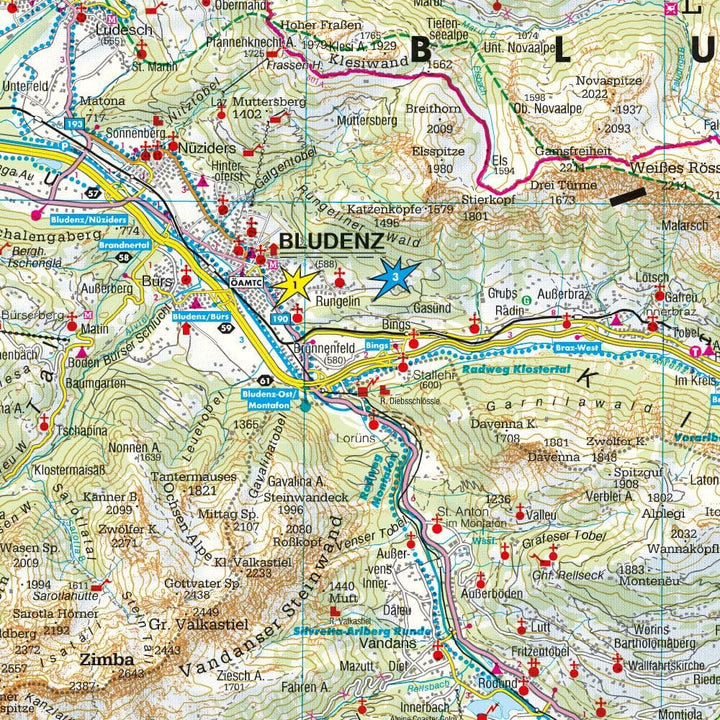 Carte routière & cycliste - Vorarlberg | Freytag & Berndt carte routière Freytag & Berndt 
