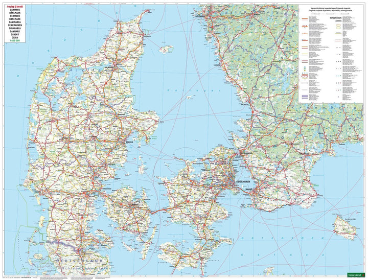 Carte routière - Danemark, îles Féroé & Groënland | Freytag & Berndt carte routière Freytag & Berndt 