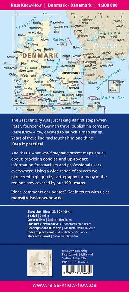 Carte routière - Danemark | Reise Know How carte routière Reise Know-How