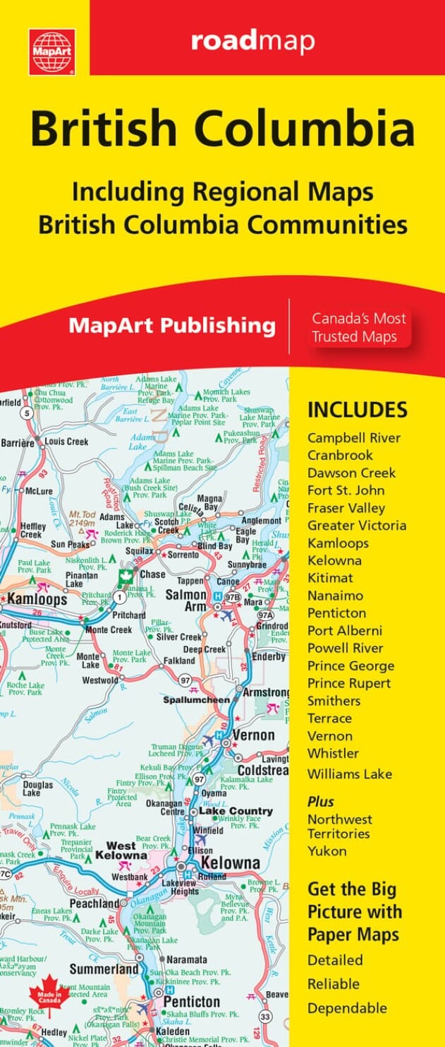 Carte routière de la Colombie-Britannique | Canadian Cartographics Corporation carte routière Canadian Cartographics Corporation