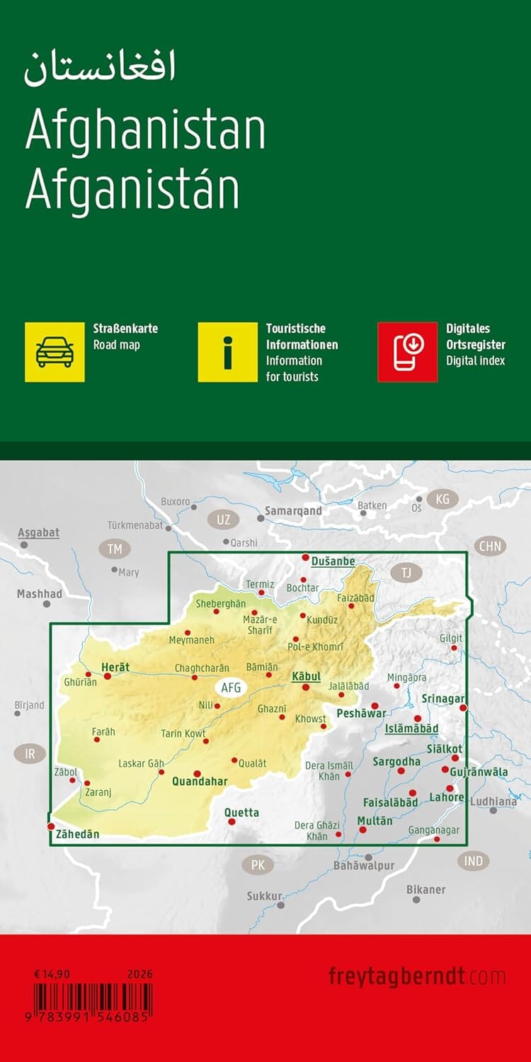 Carte routière de l'Afghanistan | Freytag & Berndt carte routière Freytag & Berndt 