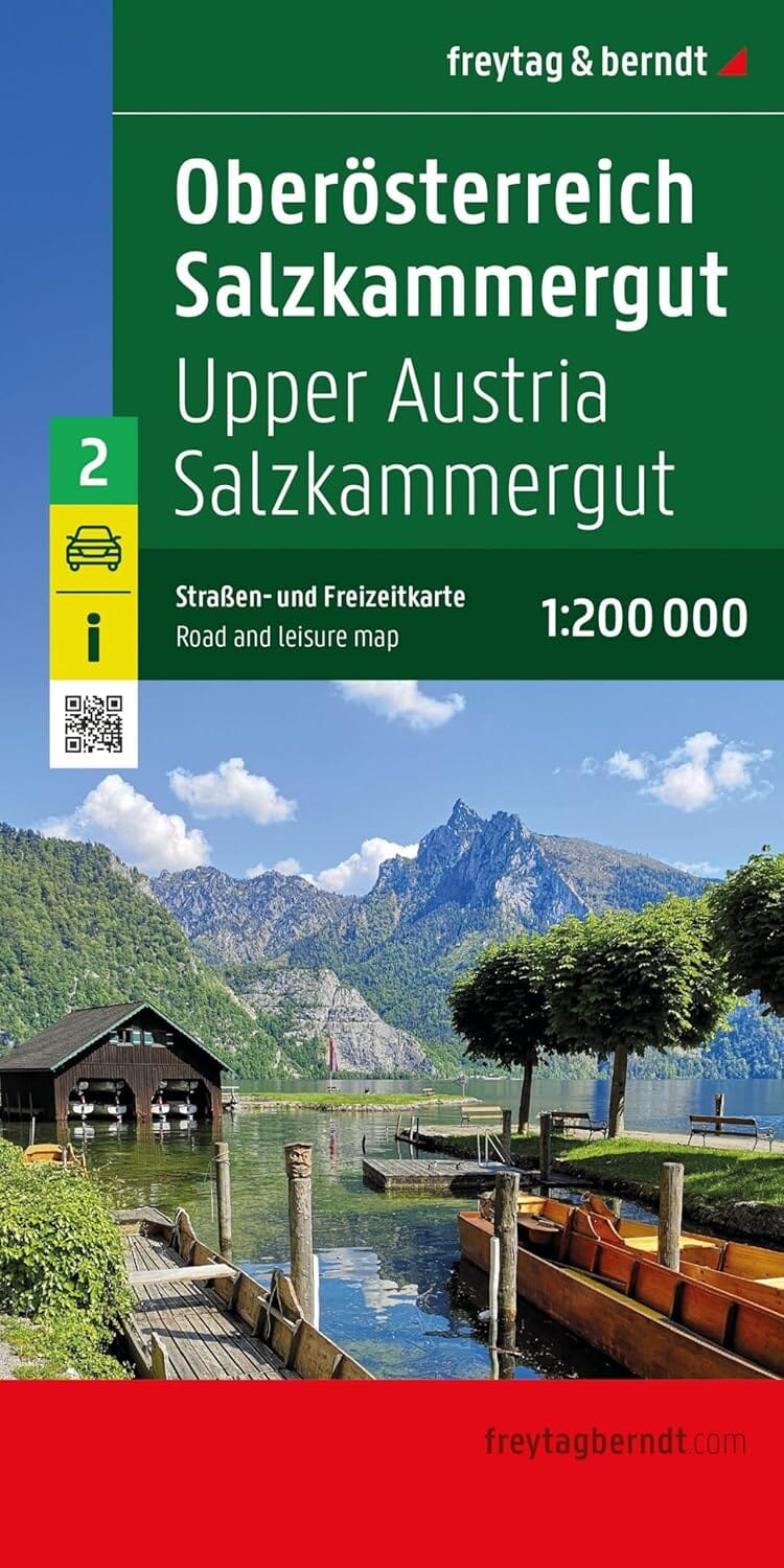 Carte routière de l'Autriche n° 2 - Haute-Autriche, Salzkammergut | Freytag & Berndt - 1/200 000 carte routière Freytag & Berndt 
