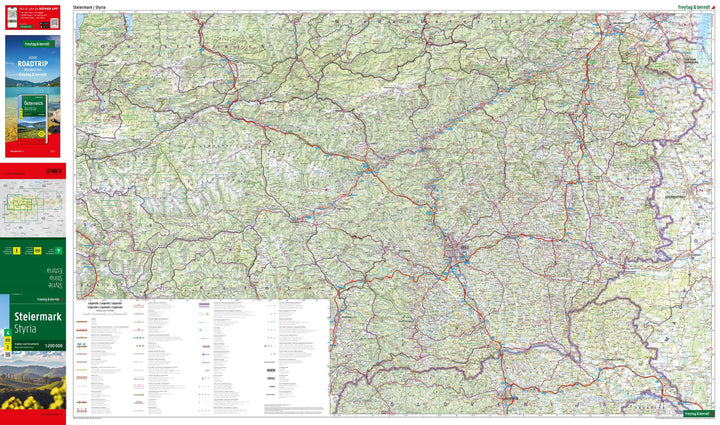 Carte routière de l'Autriche n° 4 - Styrie | Freytag & Berndt - 1/200 000 carte routière Freytag & Berndt 