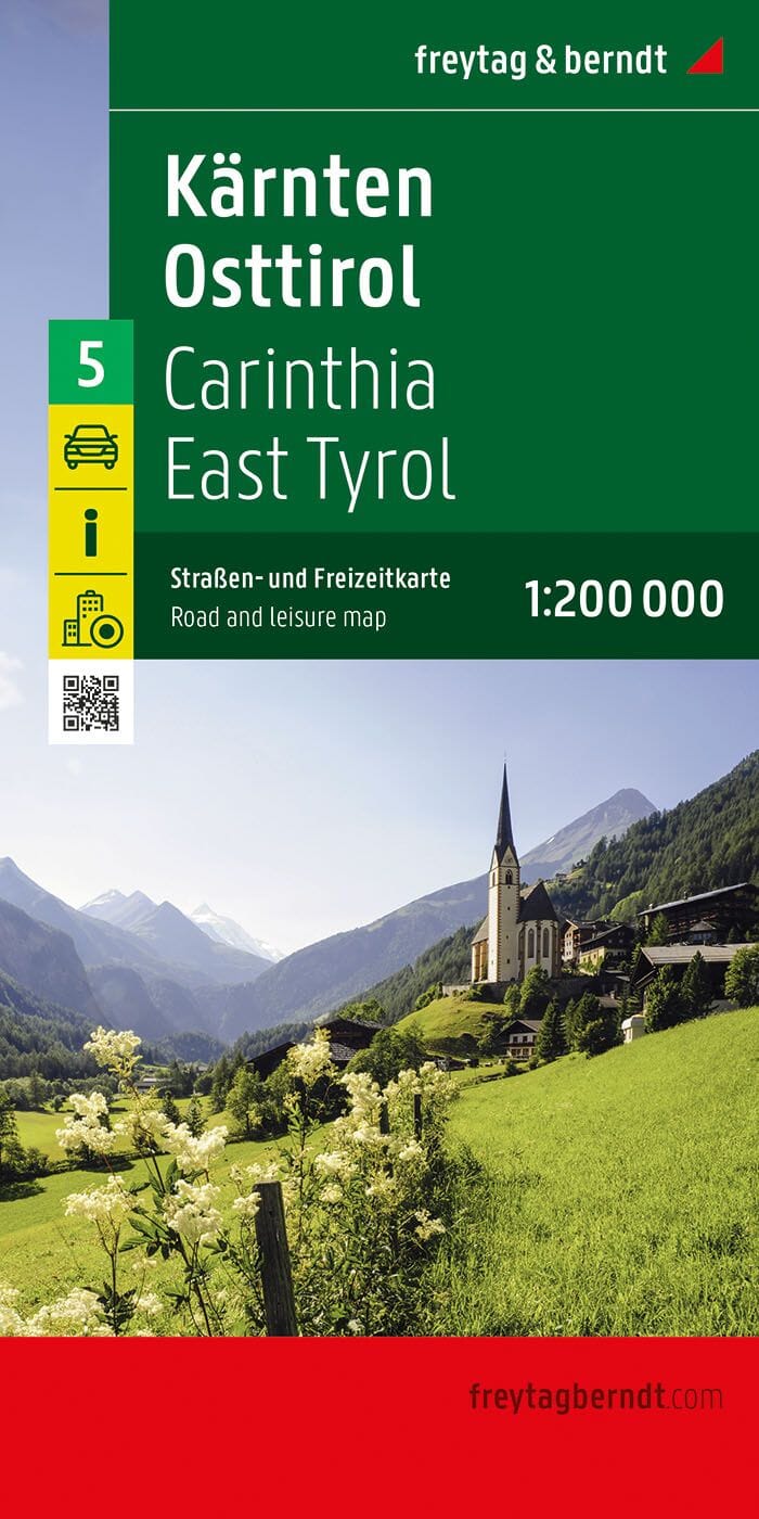 Carte routière de l'Autriche n° 5 - Tyrol Oriental & Carinthie (Autriche) | Freytag & Berndt - 1/200 000 carte routière Freytag & Berndt