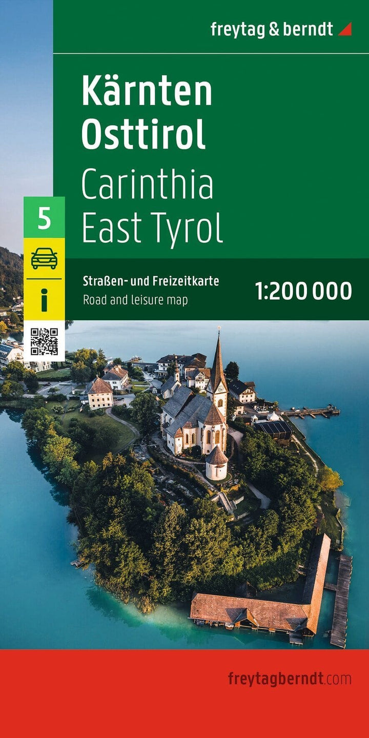 Carte routière de l'Autriche n° 5 - Tyrol Oriental & Carinthie (Autriche) | Freytag & Berndt - 1/200 000 carte routière Freytag & Berndt 