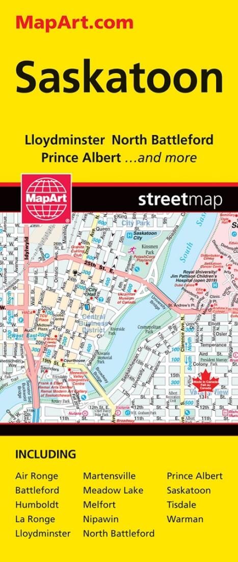 Carte routière de Saskatoon et de ses environs | Canadian Cartographics Corporation plan de ville Canadian Cartographics Corporation 