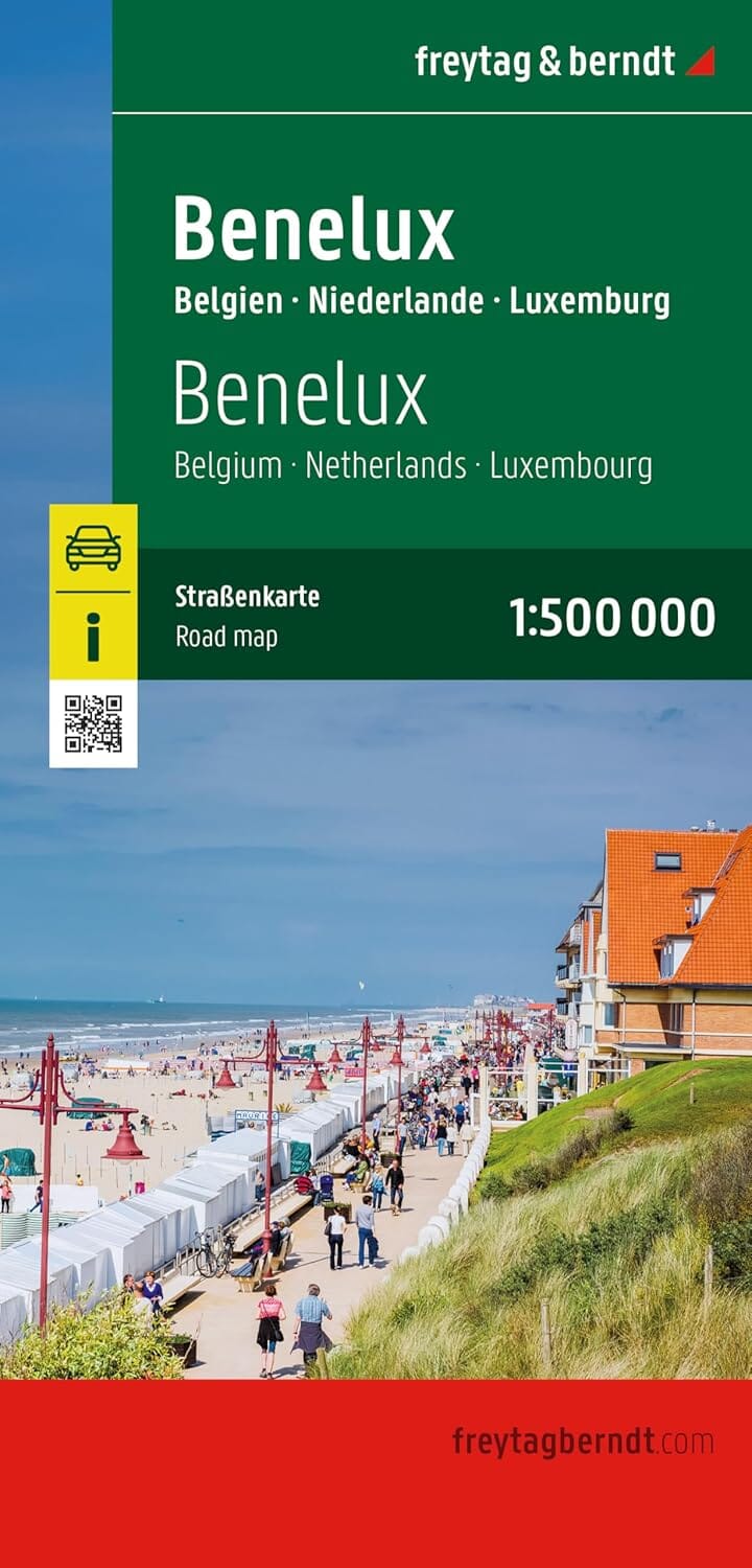 Carte routière du Benelux (Belgique, Pays-Bas, Luxembourg) | Freytag & Berndt carte routière Freytag & Berndt 