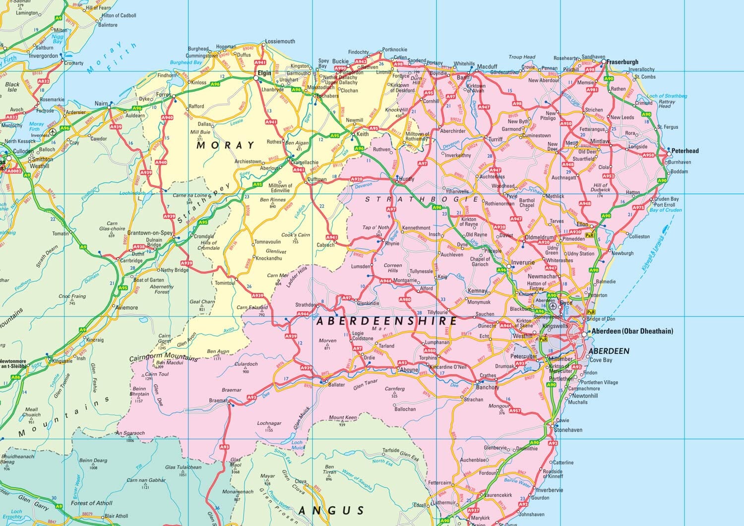 Carte routière - Écosse 2026 | Collins carte routière Collins