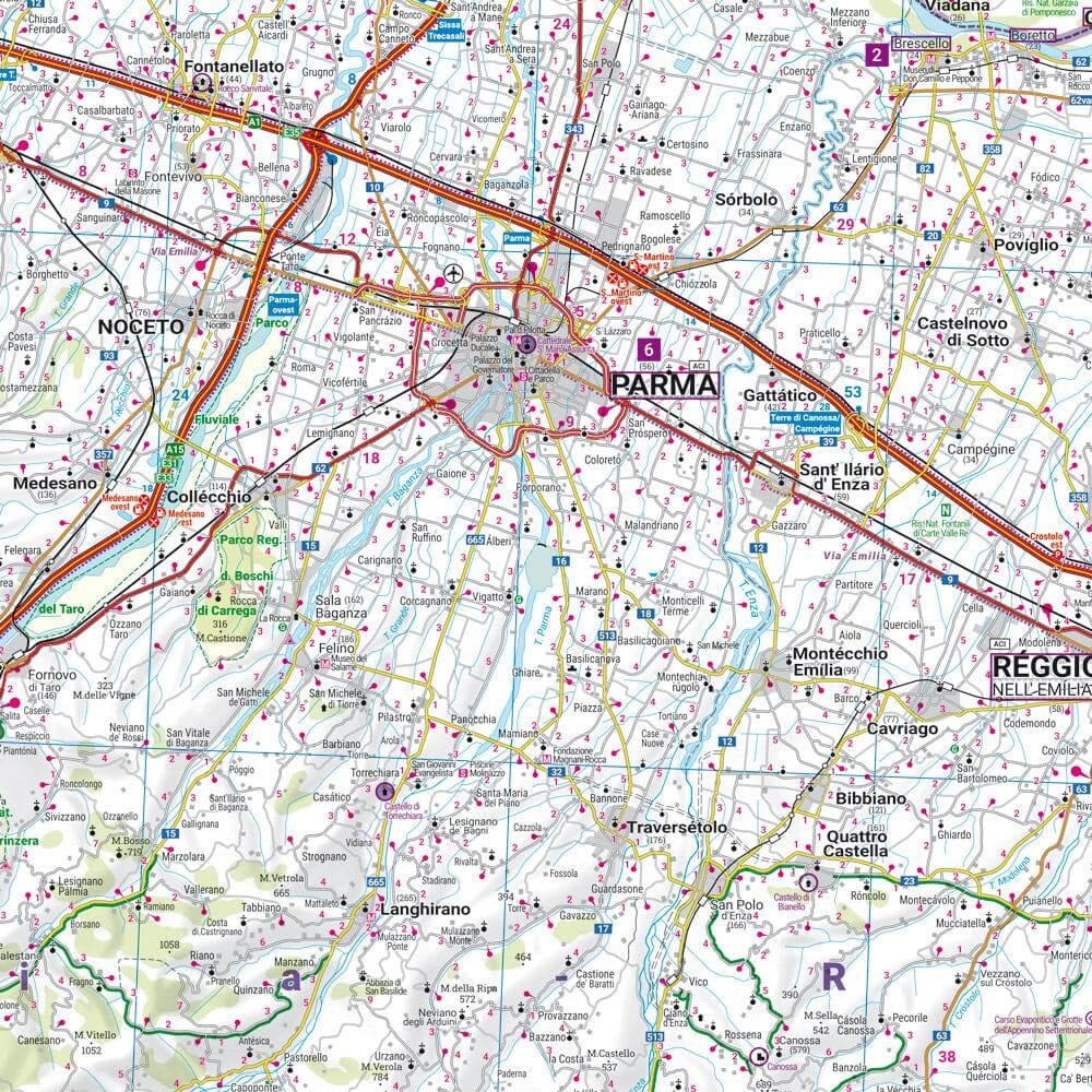 Carte routière - Emilie-Romagne (Bologne, Italie) | Freytag & Berndt carte routière Freytag & Berndt