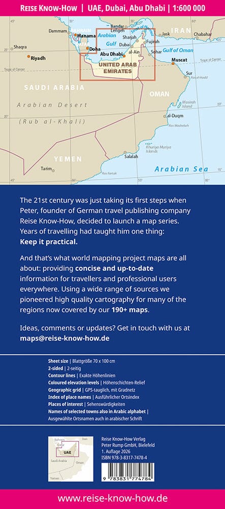Carte routière - Emirats Arabes Unis | Reise Know How carte routière Reise Know-How 