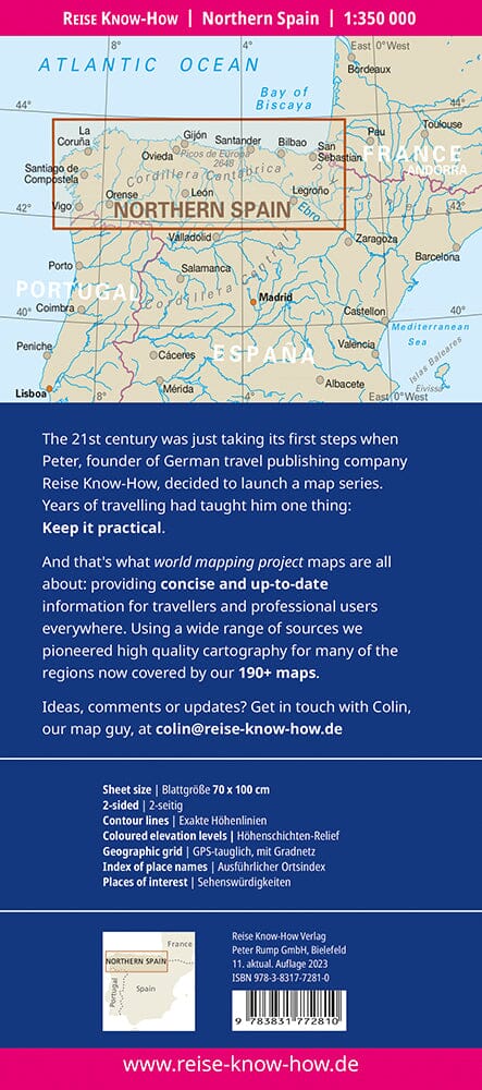 Carte routière - Espagne Nord : Chemin de St Jacques de Compostelle | Reise Know How carte pliée Reise Know-How 