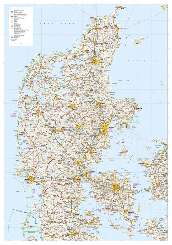 Carte routière et touristique - Danemark | Calazo carte routière Calazo 