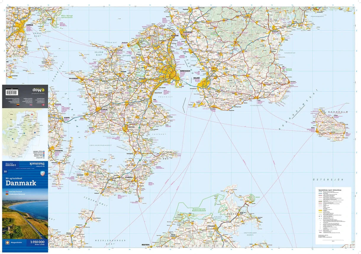 Carte routière et touristique - Danemark | Calazo carte routière Calazo 