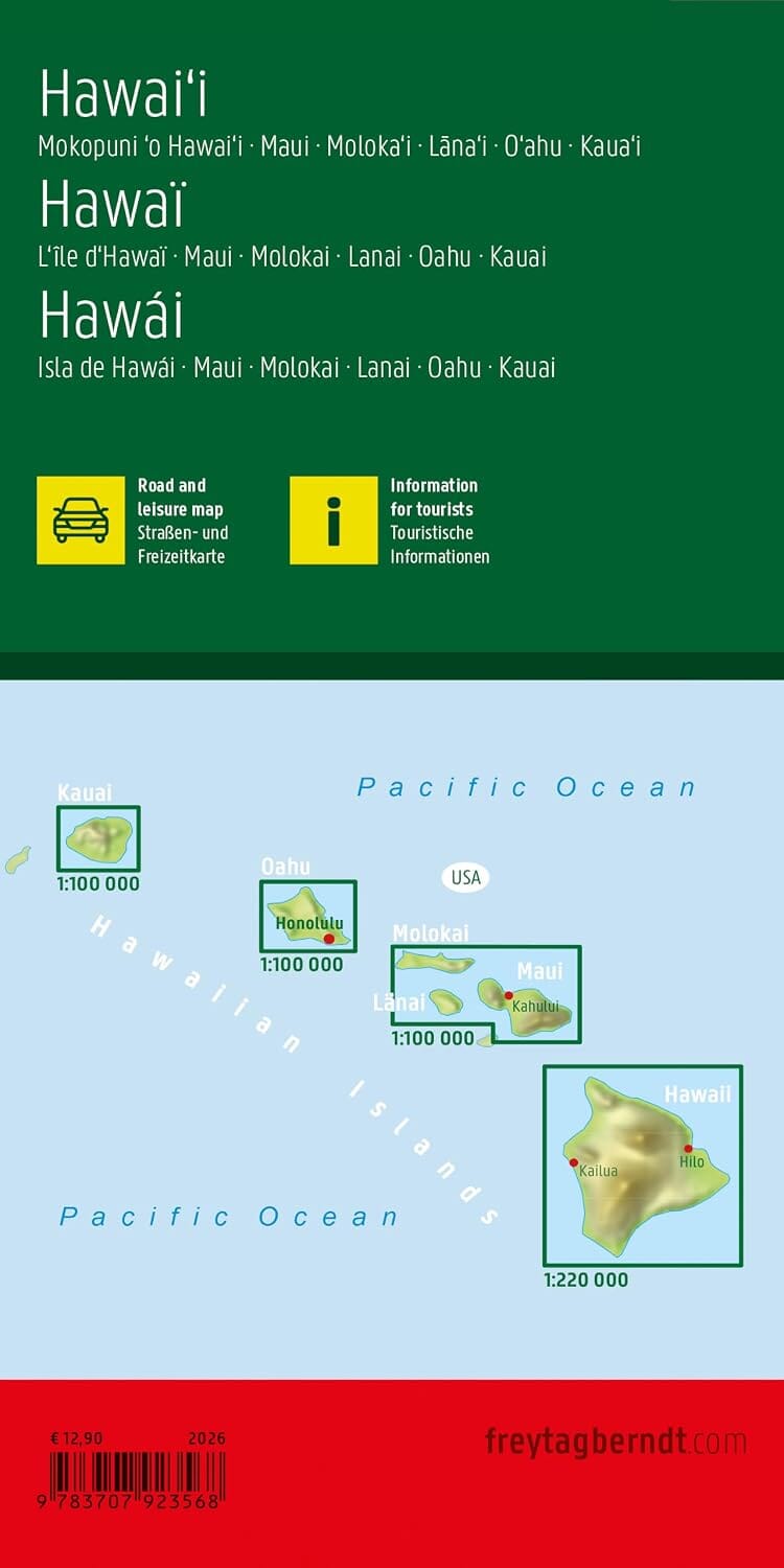 Carte routière et touristique d’Hawaï | Freytag & Berndt carte routière Freytag & Berndt 