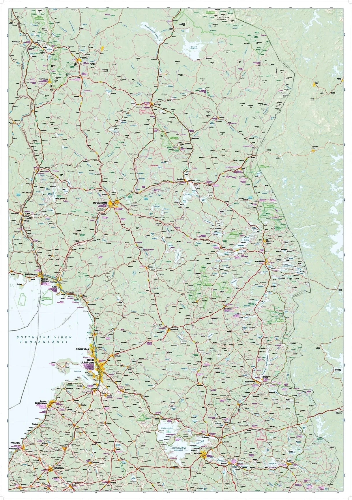 Carte routière et touristique - Finlande Nord | Calazo carte routière Calazo 