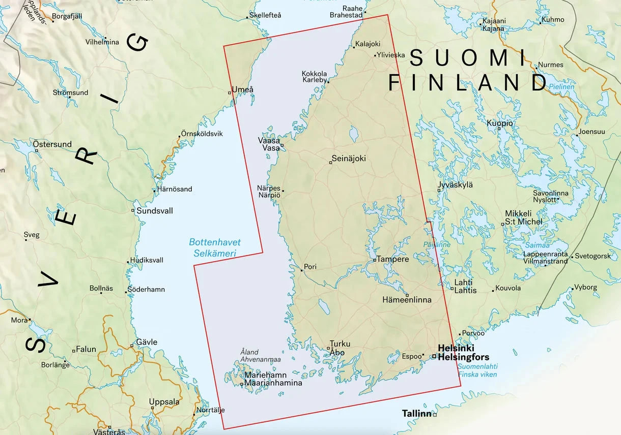 Carte routière et touristique - Finlande occidentale | Calazo - 1:350 000 carte routière Calazo 