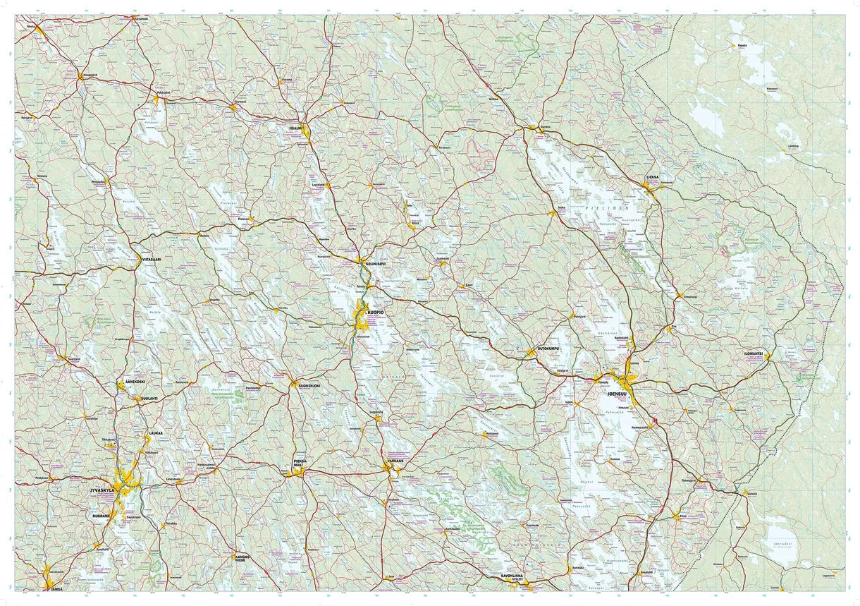 Carte routière et touristique - Finlande orientale | Calazo - 1:350 000 carte routière Calazo 