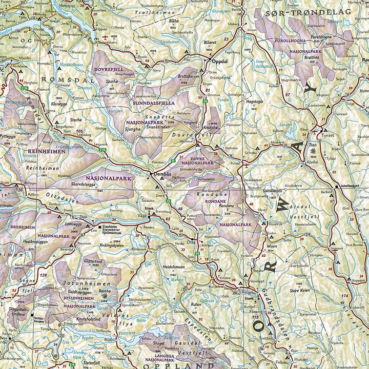 Carte routière et touristique - Norvège | National Geographic carte routière National Geographic 