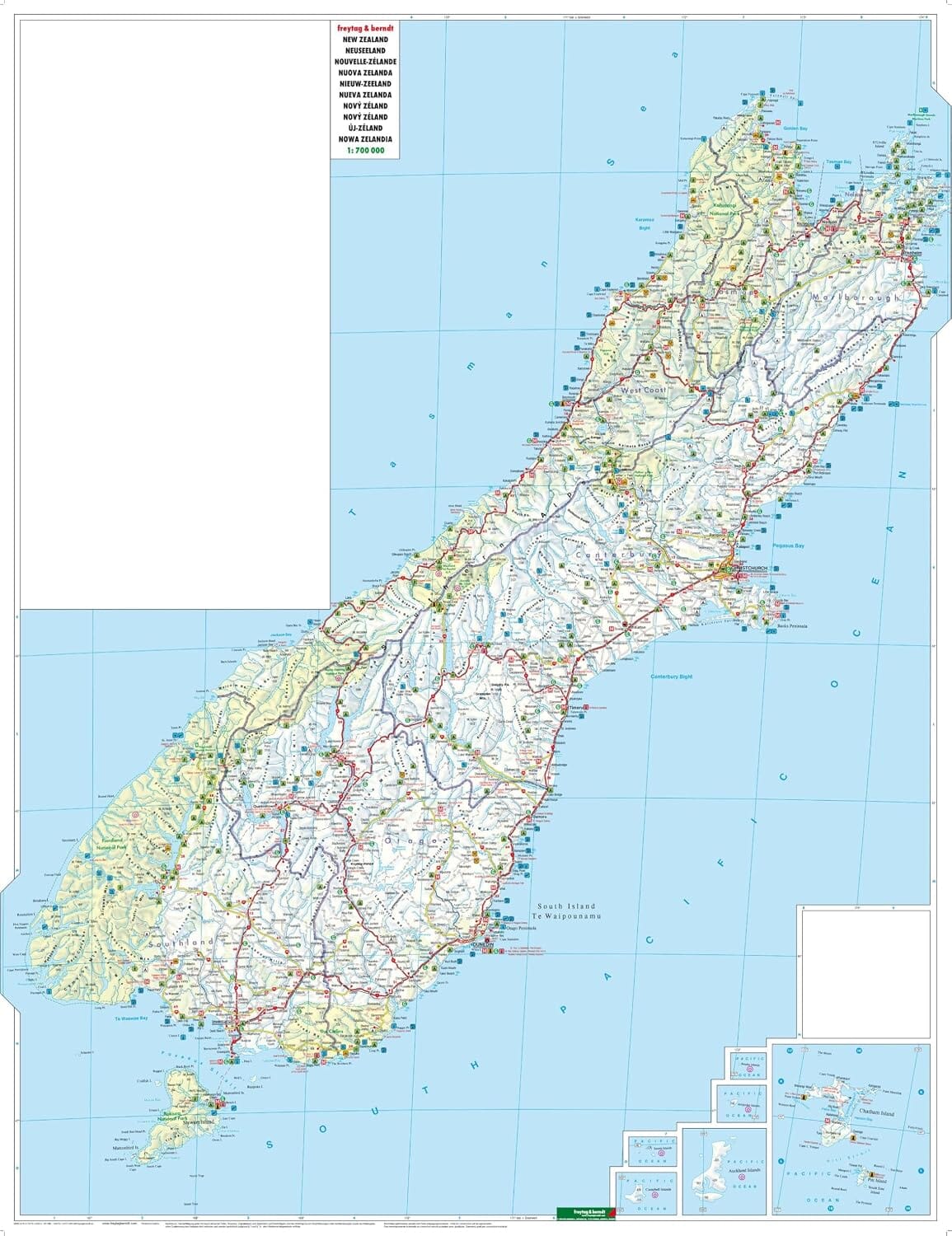 Carte routière et touristique - Nouvelle Zélande | Freytag & Berndt carte routière Freytag & Berndt 
