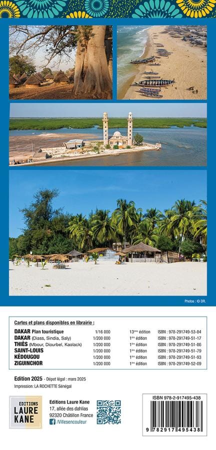 Carte routière et touristique - Sénégal 2025 | Laure Kane carte routière Laure Kane