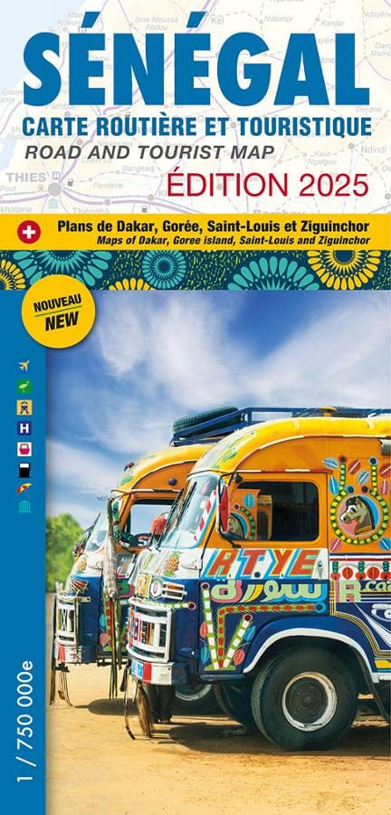 Carte routière et touristique - Sénégal 2025 | Laure Kane carte routière Laure Kane