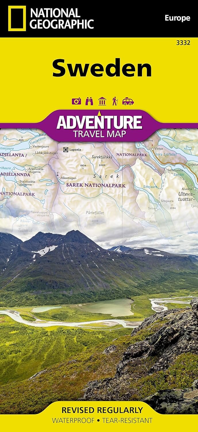 Carte routière et touristique - Suède | National Geographic carte routière National Geographic 