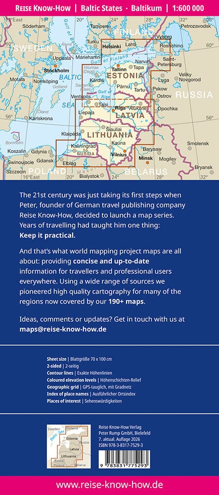 Carte routière - États Baltes | Reise Know How carte routière Reise Know-How 