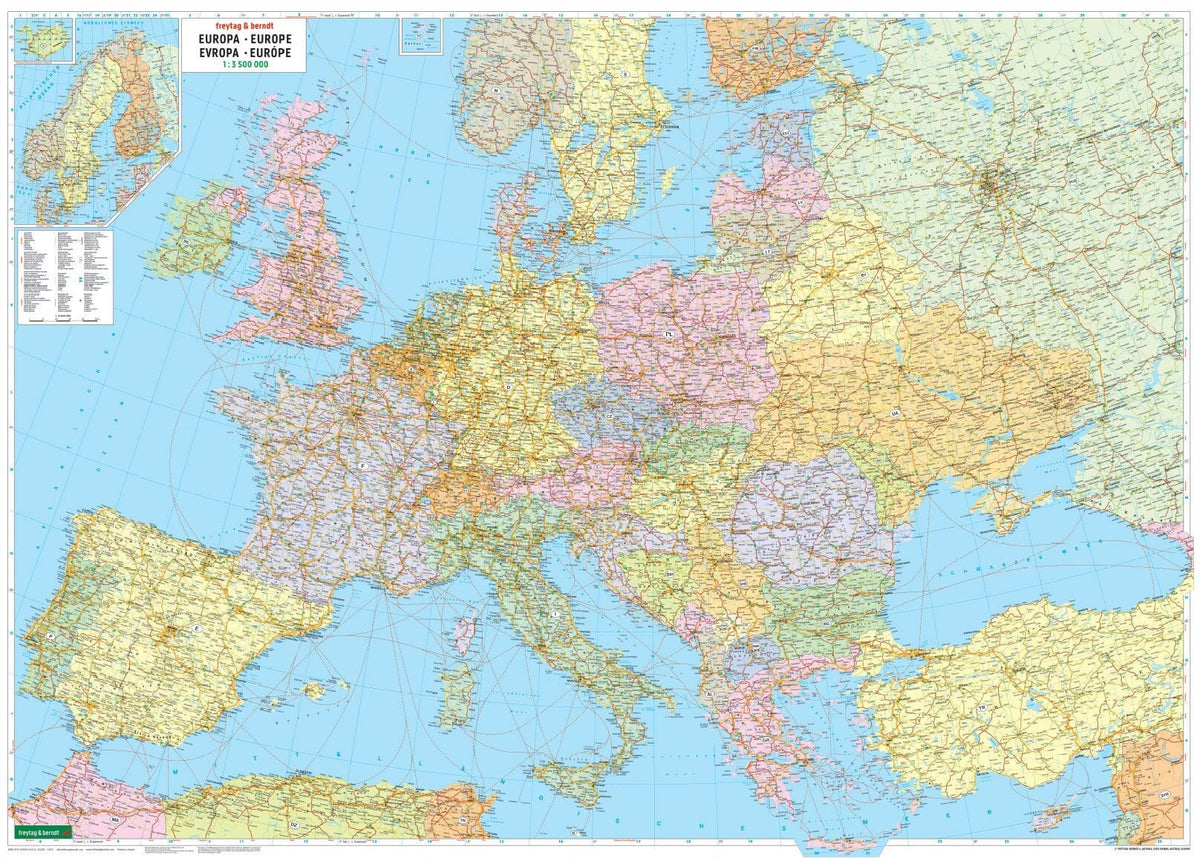 Carte routière - Europe politique | Freytag & Berndt carte routière Freytag & Berndt 