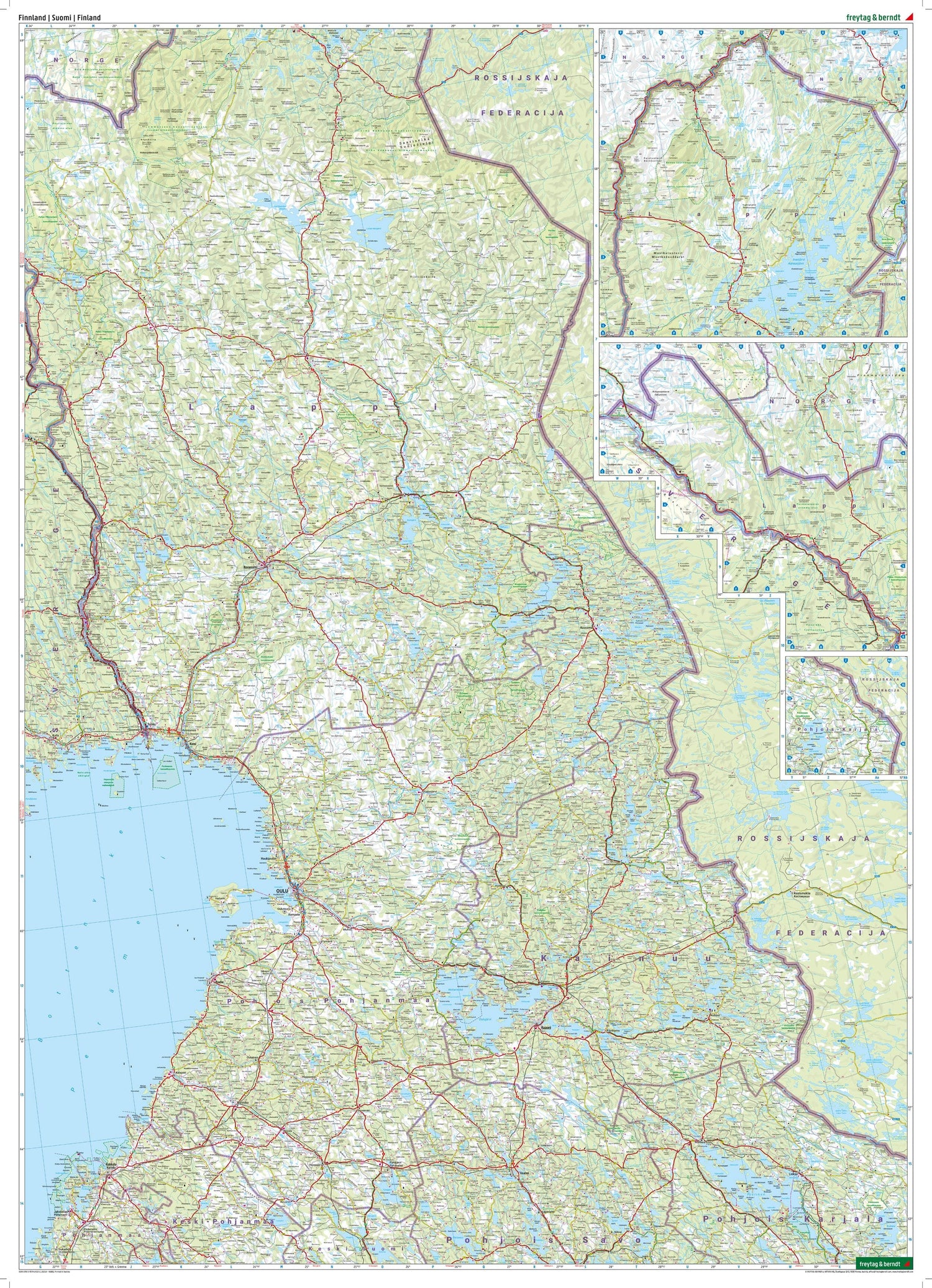 Carte routière - Finlande | Freytag & Berndt carte routière Freytag & Berndt